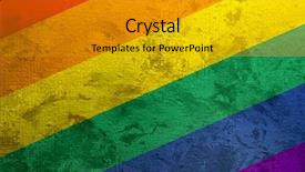  Presentation with gay pride - Presentation having gay pride - lgbt flag on textured background background and a gold colored foreground