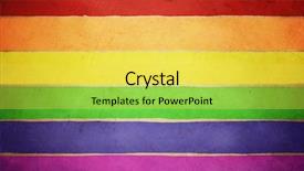  Presentation with rainbow pride - Beautiful slide set featuring gay pride - rainbow background backdrop and a yellow colored foreground