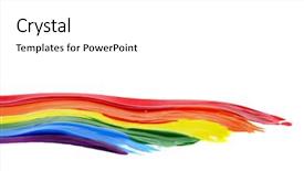  Presentation with rainbow flag - Slides with gay pride - rainbow flag painted background and a white colored foreground