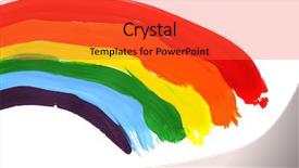  Presentation with rainbow pride - Beautiful slide deck featuring gay pride - rainbow painted on a white backdrop and a red colored foreground