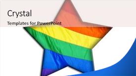  Presentation with rainbow pride - Beautiful slides featuring gay pride - star with the rainbow flag backdrop and a lemonade colored foreground