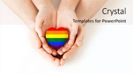 Presentation with gay pride - Presentation theme featuring gay pride homosexual love background and a lemonade colored foreground
