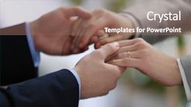  Presentation with two people holding hands - Presentation theme having gay wedding - two homosexuals holding each other background and a  colored foreground