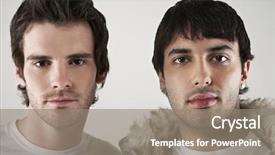  Presentation with virile young men - Cool new theme with gay youth - closeup portrait of handsome young backdrop and a gray colored foreground