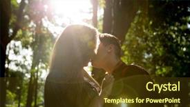  Presentation with romantic birthday couple celebrate - Slide deck featuring gay youth - romantic lesbian couple kissing background and a tawny brown colored foreground