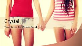  Presentation with women - PPT layouts consisting of gay youth - two lesbian women in short background and a lemonade colored foreground