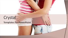  Presentation with two black women - PPT theme featuring gay youth - two lesbian women in short background and a lemonade colored foreground