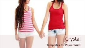  Presentation with women - Cool new PPT layouts with gay youth - two lesbian women in short backdrop and a lemonade colored foreground