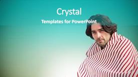  Presentation with frames blue green - Slide deck featuring gazebo - thinking man with blanket background and a teal colored foreground