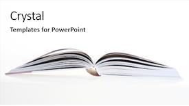  Presentation with open book - PPT layouts consisting of gazette - detail of open book close-up background and a  colored foreground