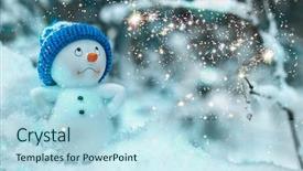  Presentation with cute stars - Presentation design with gazing at shining magic star background and a light blue colored foreground