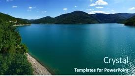  Presentation with water reservoir - Slide set enhanced with gazivode-lake-on-ibar-river background and a ocean colored foreground