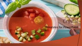  Presentation with garlic - PPT layouts having gazpacho-andaluz-is-an-andalusian background and a red colored foreground