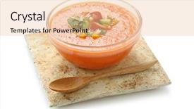  Presentation with tomato - Theme enhanced with gazpacho spanish tomato based cold background and a lemonade colored foreground