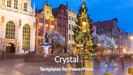  Presentation with architecture old - Audience pleasing presentation design consisting of gdansk architecture with christmas backdrop and a tawny brown colored foreground
