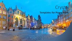  Presentation with baroque - Cool new PPT theme with top view on a beautiful young woman with christmas decorations backdrop and a soft green colored foreground