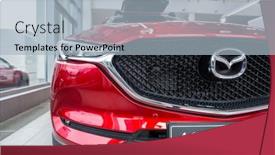  Presentation with suv car - Audience pleasing theme consisting of gdansk-poland-february-13-2018 backdrop and a light blue colored foreground