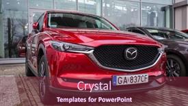  Presentation with suv car - Presentation with gdansk-poland-february-13-2018 background and a violet colored foreground