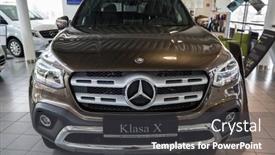  Presentation with mercedes - Colorful presentation theme enhanced with gdansk-poland-february-13-2018 backdrop and a dark gray colored foreground