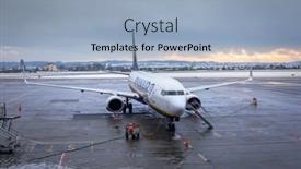  Presentation with ryanair - Presentation theme consisting of gdansk-poland-january-19-2018 background and a light blue colored foreground