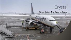  Presentation with ryanair - Presentation design with gdansk-poland-january-19-2018 background and a light blue colored foreground