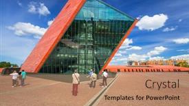  Presentation with second world war - Cool new presentation theme with gdansk-poland-june-5-2017 backdrop and a coral colored foreground