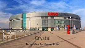  Presentation with capacity building - PPT theme consisting of gdansk-poland-november-5-2014 background and a coral colored foreground