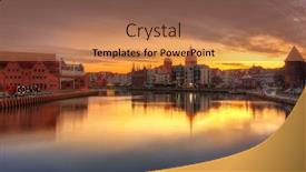  Presentation with old - Presentation theme featuring gdansk-with-beautiful-old-town background and a coral colored foreground