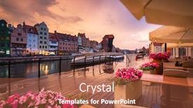  Presentation with old - Slides consisting of gdansk-with-beautiful-old-town background and a red colored foreground