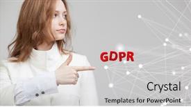  Presentation with gdpr - Colorful slide set enhanced with gdpr concept image general data backdrop and a light gray colored foreground
