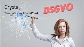  Presentation with gdpr - Slide set featuring gdpr concept image general data background and a light gray colored foreground