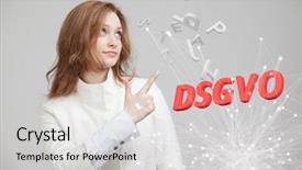  Presentation with data protection - Slide set with gdpr concept image general data background and a light gray colored foreground