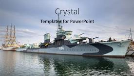  Presentation with sea war - Audience pleasing PPT theme consisting of gdynia-poland-april-8-2016 backdrop and a  colored foreground