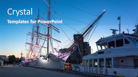  Presentation with frigate - Slide deck enhanced with gdynia-poland-june-3-2020 background and a teal colored foreground