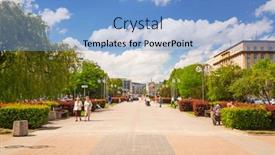  Presentation with seaport - Beautiful PPT theme featuring gdynia-poland-may-19-pier backdrop and a light blue colored foreground