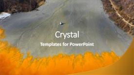  Presentation with nautre lake - Amazing PPT theme having geamana near rosia montana romania backdrop and a gray colored foreground