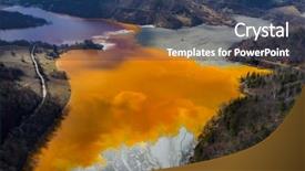  Presentation with abandoned - PPT theme consisting of geamana near rosia montana romania background and a ocean colored foreground