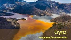  Presentation with abandoned - Slide deck with geamana near rosia montana romania background and a tawny brown colored foreground