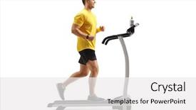  Presentation with running treadmill - Audience pleasing presentation theme consisting of gear - full length profile shot backdrop and a white colored foreground