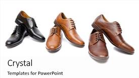  Presentation with frames isolated on white brown - PPT layouts with gear cutting - selection of shoes isolated background and a white colored foreground