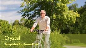  Presentation with an old age abuse - Beautiful presentation theme featuring gear free - active old age people backdrop and a tawny brown colored foreground