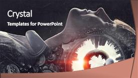  Presentation with world - Slides featuring gear headhuman - exploring this great world mixed background and a dark gray colored foreground