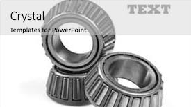  Presentation with pure white - Cool new presentation theme with gear industry - ball bearings on a pure backdrop and a light gray colored foreground