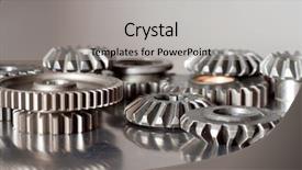  Presentation with steel industry - Presentation theme having gear industry - set of cogwheels background and a light gray colored foreground