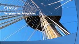  Presentation with spanish - Audience pleasing presentation theme consisting of gear of old spanish galleon backdrop and a teal colored foreground