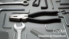  Presentation with gear - Presentation having gear on a stone table background and a gray colored foreground