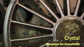  Presentation with wheel - Slides enhanced with gear train - old wheel background and a tawny brown colored foreground