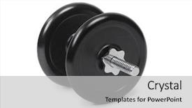  Presentation with heavy equipment - Cool new theme with gear train - professional adjustable dumbbell isolated backdrop and a light gray colored foreground