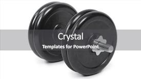  Presentation with heavy equipment - Audience pleasing slide deck consisting of gear train - professional adjustable dumbbell isolated backdrop and a dark gray colored foreground