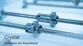  Presentation with usa flag and energy - Cool new PPT theme with gear wheel transmits energy flat backdrop and a light blue colored foreground